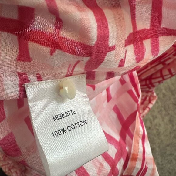 MERLETTE Women's Paradis Printed Dress, Berry Crosshatch Print S - Picture 8 of 10